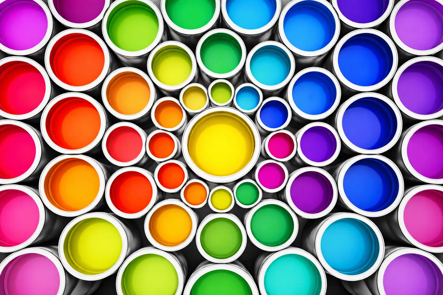 Professional paint color options display with vibrant shades for interior and commercial painting services in Miami by Details Paint Co